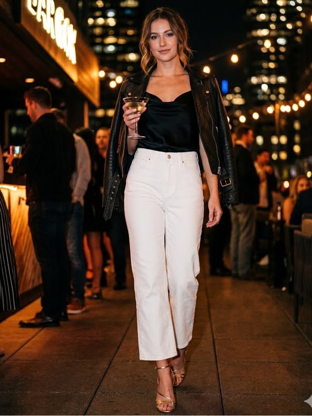 Jonathan Simkhai Standard White High Rise Straight Leg Jeans